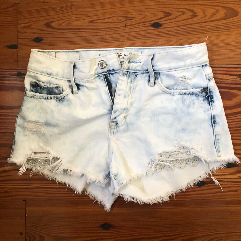 Abercrombie & Fitch High Waisted Denim Shorts